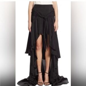Cinq a Sept Amora Women’s Black tiered High-Low Skirt